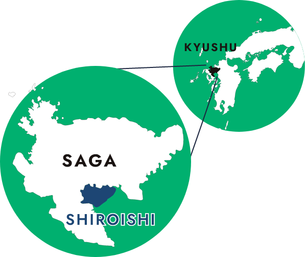 白石町の位置の図